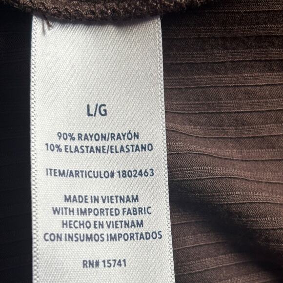 Splendid NWT Women's Long Sleeve Ribbed Tee Brown Size Large - Picture 5 of 5